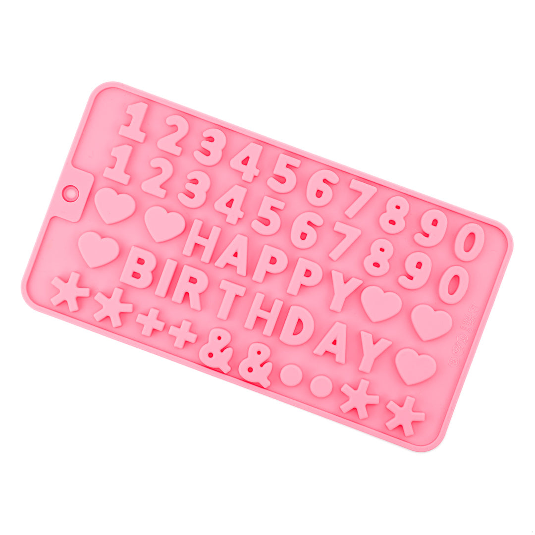 Silikonform Happy Birthday - Buchstaben, Zahlen & Zeichen