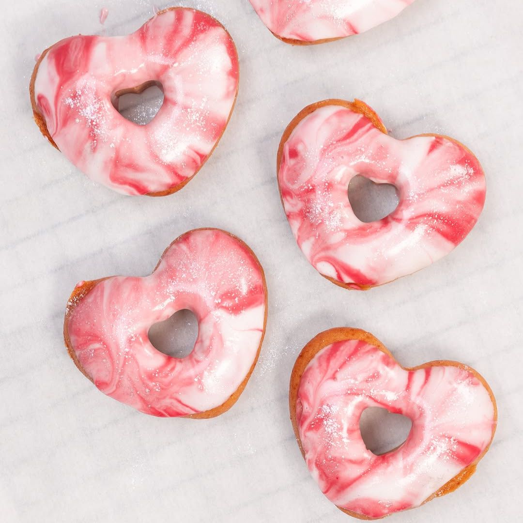 Silikonform Herz Donut