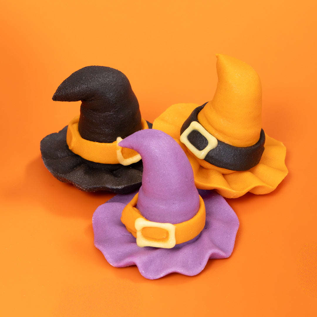 Cappelli delle streghe - toppers di zucchero 4 pezzi