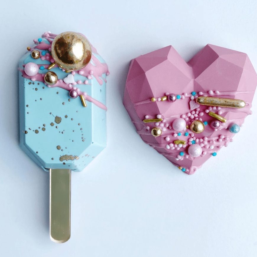 Stampo in silicone per ghiaccioli Happy Sprinkles Diamond