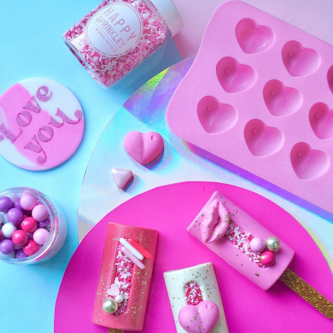 Happy Sprinkles Streusel Silikonform kleine Herzen