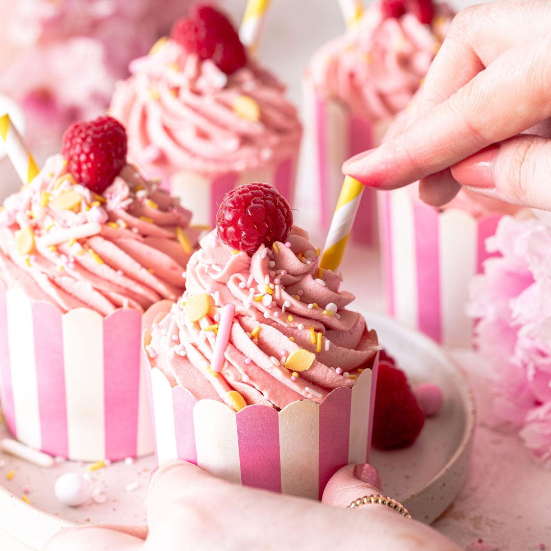 Happy Sprinkles Streusel Strohhalme Gelb Weiß gestreift