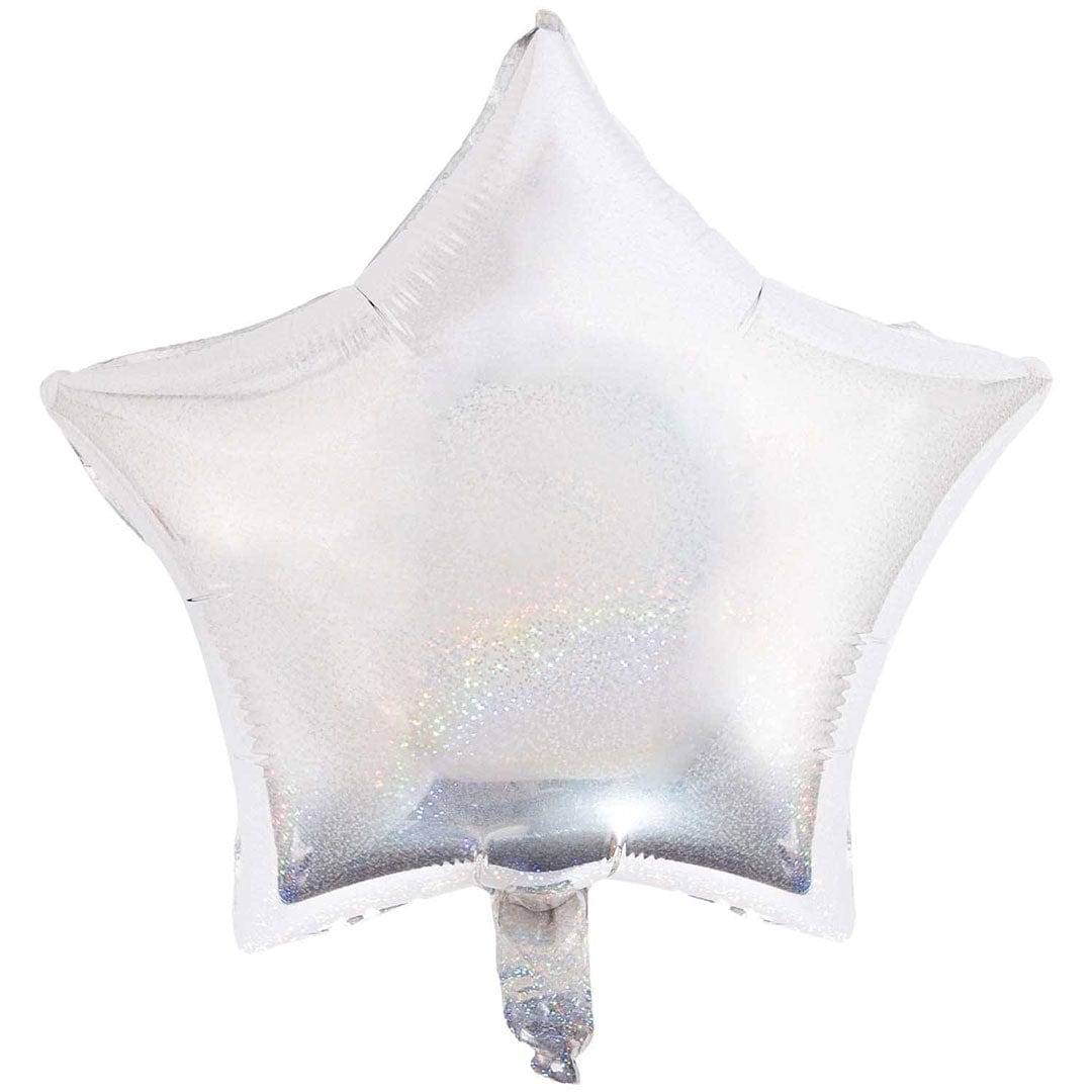 Happy Sprinkles palloncini in foil stella argento olografico