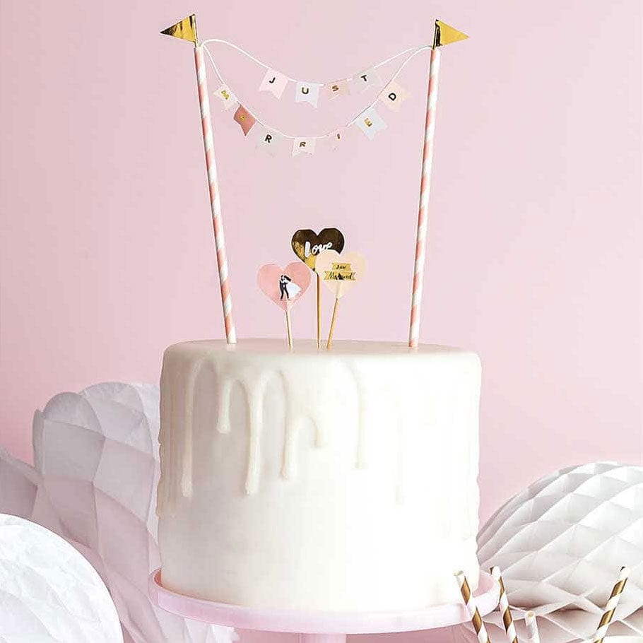 Guirnalda para tarta Happy Sprinkles - Just Married