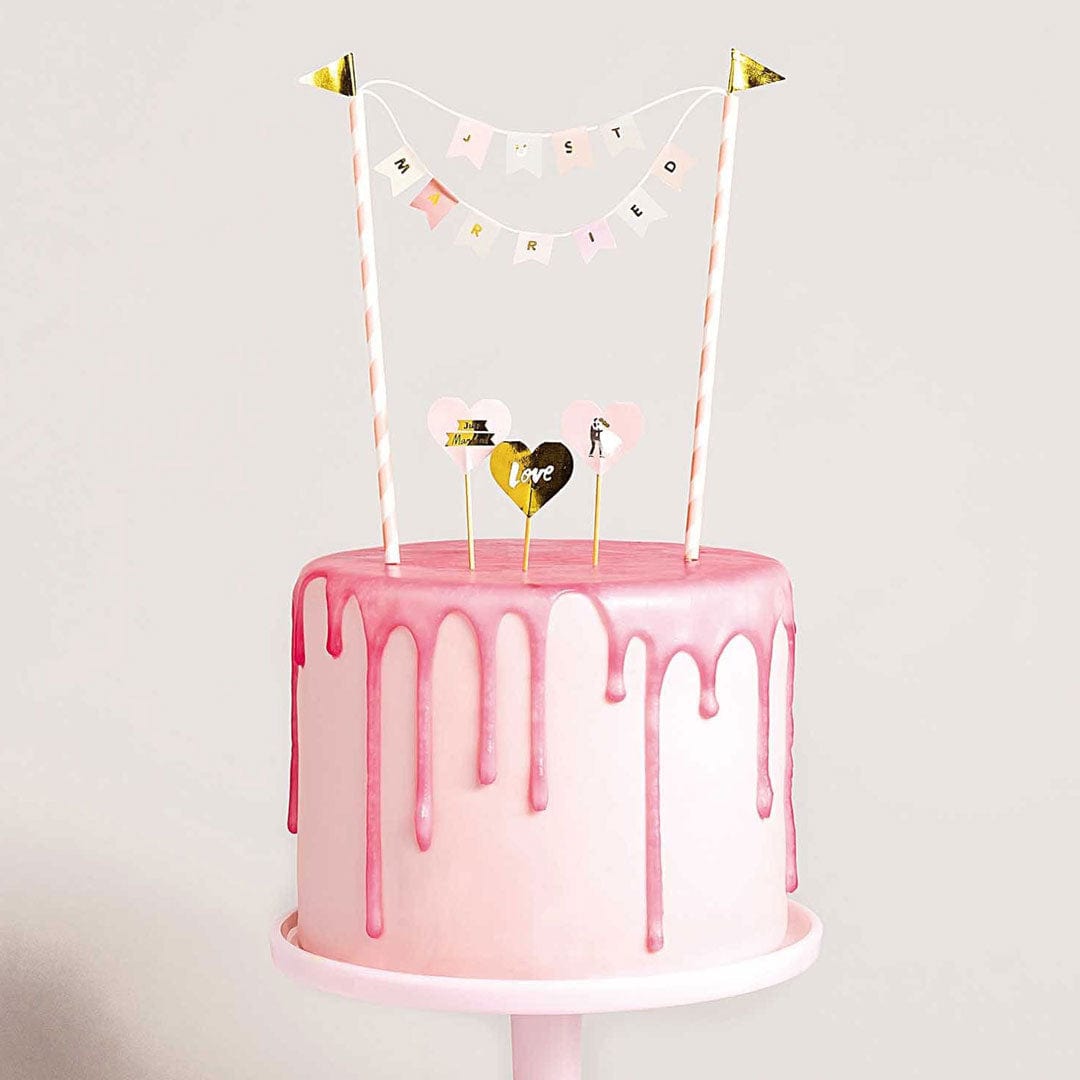 Happy Sprinkles Guirlande de gâteaux en vermicelles - Just Married