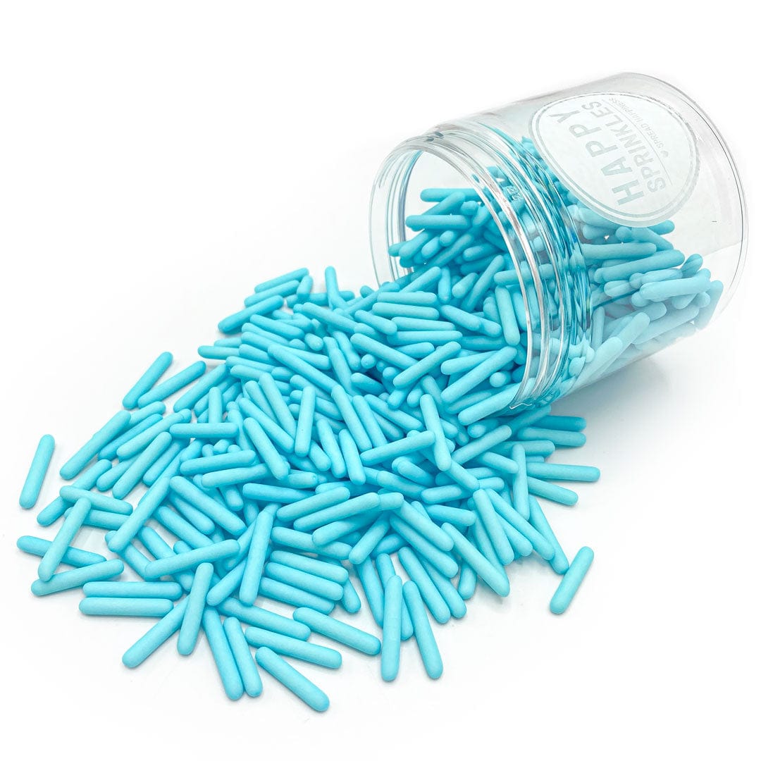 Happy Sprinkles Sprinkles dla początkujących (90 g) Niebieskie matowe pręciki