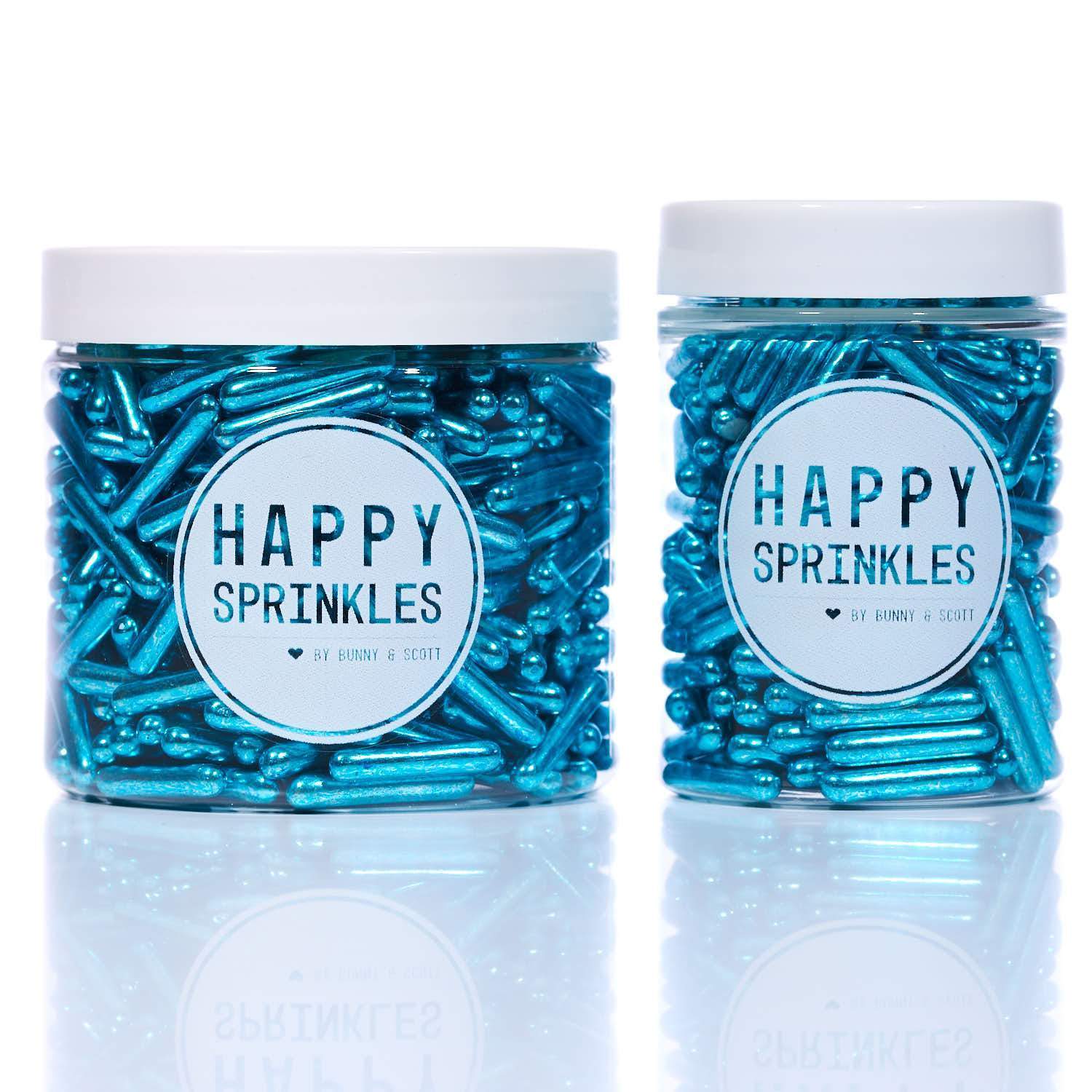 Happy Sprinkles Sprinkles dla początkujących (90 g) Niebieskie pręciki