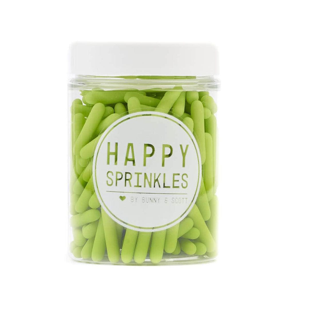 Happy Sprinkles Sprinkles dla początkujących (90 g) Jasnozielone matowe pręciki
